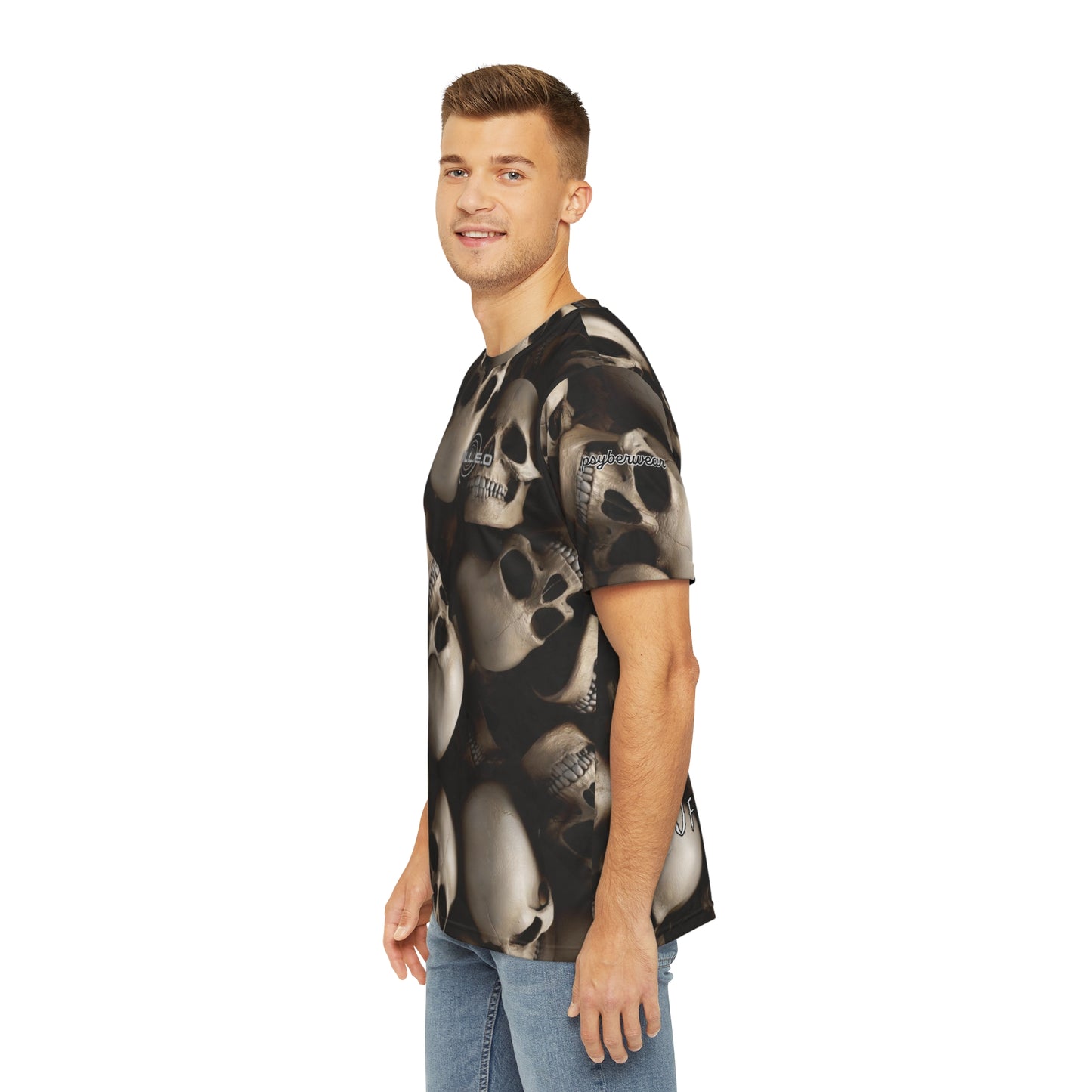 Realistic Skull Catacombs of Riddim All Over Print T-Shirt