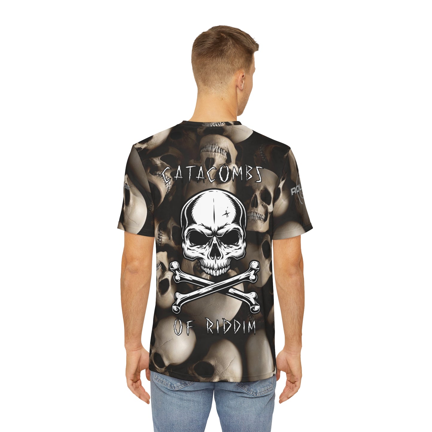 Realistic Skull Catacombs of Riddim All Over Print T-Shirt